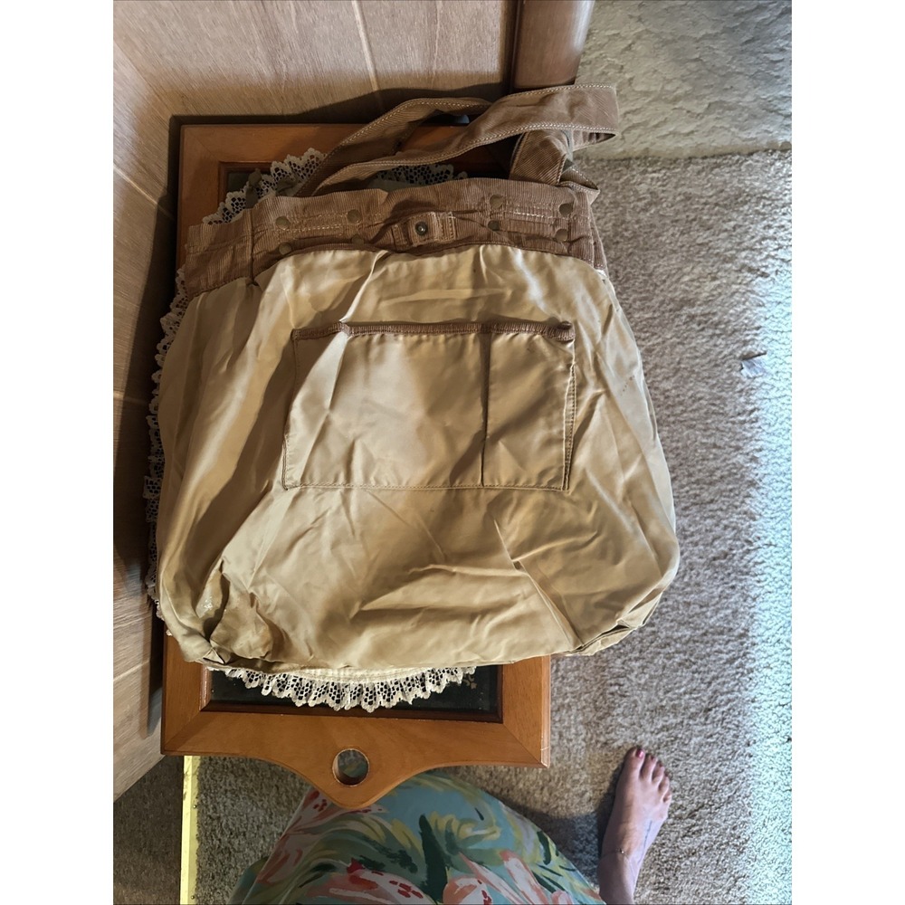 Vintage Corduroy Brown Gap Large Hobo Computer Messenger Bag - Picture 9 of 13